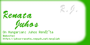 renata juhos business card